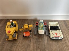 Konvolut Playmobil 70/80er Jahre,Straßenwalze,Betonmischer,Spaceshuttle,Notarzt