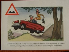 Opeldienst Werbekarte Querrinne Oldtimer Autohaus Wiesbaden GmbH Rekord Kapitän