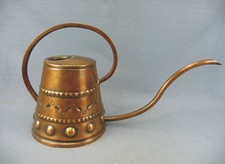 Seltene alte große massive Kupfer Gießkanne Blumen Gieß Kanne 1950er 2 Liter