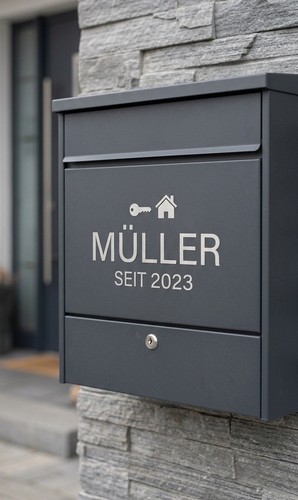 Briefkasten aufkleber name - briefkasten, &