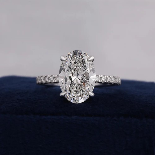 Cvd diamantring oval - oval, 3,30