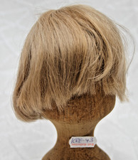 KRE-43  Perücke  KU 23-25  Page Antikdolls feines Human Hair Handgeknüpft