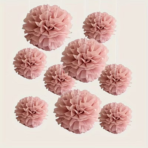 Papier pompons set boho - papier,