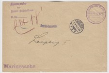 Briefhülle 1914 Marinesache