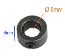 Ø 8mm Stellring Stellschraube 8mm Stahl schwarz brüniert