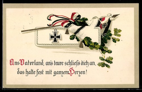 Eisernes kreuz flagge und - ak,