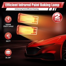 2X 2000W Infrared Paint Curing