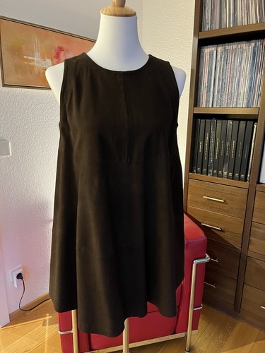 Wildlederkleid dunkelbraun - wildlederkleid,,
