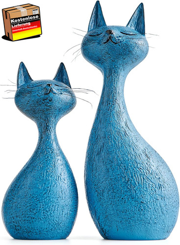 Abstrakte katzen skulptur set - abstrakte,