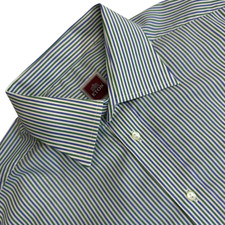 Eton Formal Oberhemd Herren 41 16 Gestreift Langarm Knopfleiste Luxus Vintage