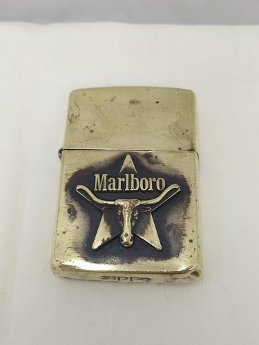 Zippo marlboro solid brass - zippo,