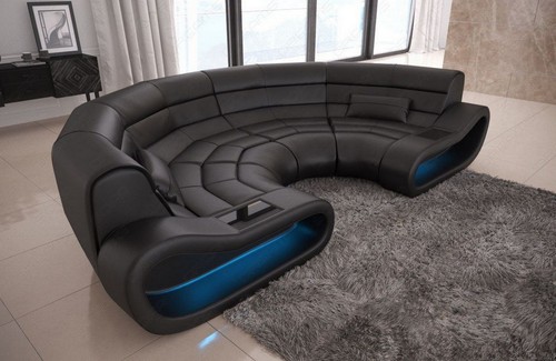 Big sofa leder couch led - leder,