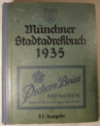 Münchner stadtadressbuch - mÜnchner,