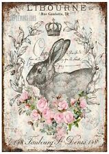 Decoupage-Bastelpapier-Softpapier-Vintage-Ostern-Hase-13509