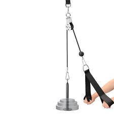 DIY Fitness Flaschenzug Kabel Maschine Befestigung Arm Bizeps Blaster Home A7B5