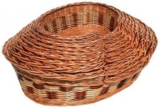Hundebett  Katzenbett Hundekorb  Katzenkorb Neun Größen  Weide n. Rattan WIKLER