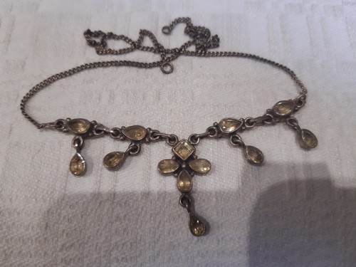 Citrin silberschmuck halskette - citrin, silberschmuck-halskette
