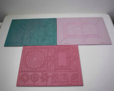 3 x Prägeboard Tafel Schablone Karten Motive basteln Card Craftin sehe Bilder!