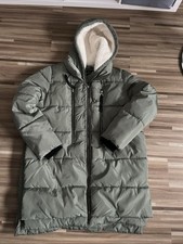 ONLY Damen Wintermantel lange Jacke Onldolly Puffer Gr. XL grün Winterjacke