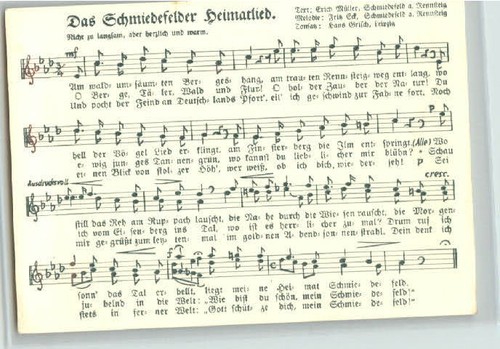 Schmiedefeld rennsteig lied - rennsteig,