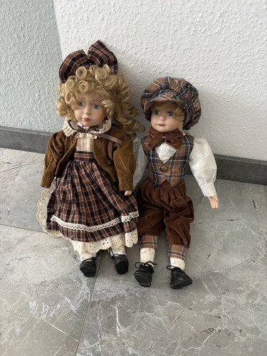 Vintage porzellanpuppen set - vintage, im