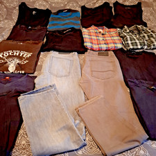 Bekleidungspaket gr M-L Herren Jeans Pullis Hemden Shirts 15 Teile !