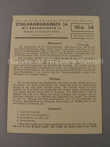 153867 witt waffentafel - 153867:, f.