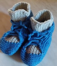 Babyschuhe, gestrickt, Handarbeit, Geschenk, Socken, Puppe, 6-12 mon.