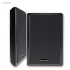 Flat Panel Slim Fine Flach Wand Lautsprecher Paar schwarz 40W 2-Wege Surround