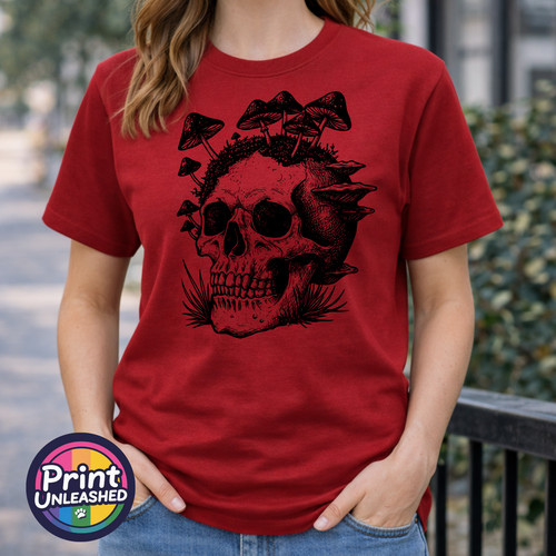 Gothic totenkopf bedruckt - gothic,