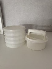 Burgerpresse TUPPERWARE Burger Maker Patty Dosen + Deckel 