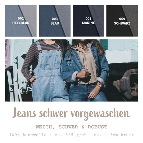 Jeans schwer vorgewaschen - ,