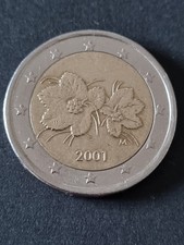 2 Euro Münze Finnland – Moltebeere – 2001 mit Fehlprägung