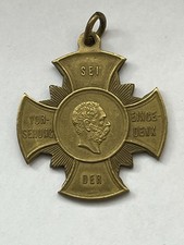 Kriegerverein Sachsen Auerbach Im Vogtland König 1880 Abzeichen WK1 Vorsehung