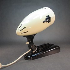 Art Deco Streamline Tischlampe Orig. Hanau Sollux Arztlampe Bakelit / Aluminium