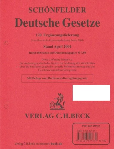 Schönfelder deutsche gesetze - schönfelder,