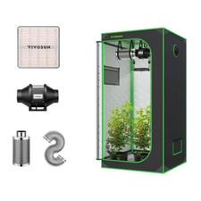 VIVOSUN Growzelt Set w/led pflanzenlampe,φ10cm Inline fan,Carbon filter,lüftungs