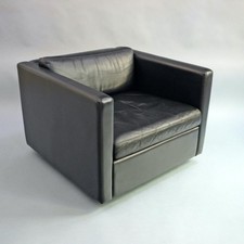 Knoll International Club Sessel 1051 Charles Pfister Leder schwarz 1GRÜ