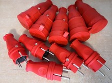 10 Teilig Rote Gummi Kupplungen und Gummi Stecker rot 5 Kupplung 5 Stecker rot