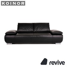 Koinor Volare Leder Sofa Schwarz Zweisitzer Funktion Couch