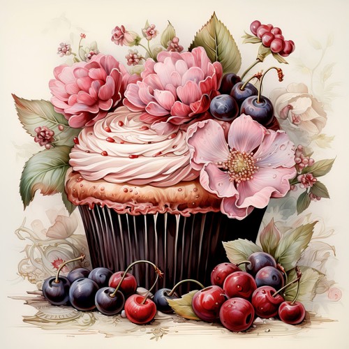 Wandbild muffin cupcake - wandbild,