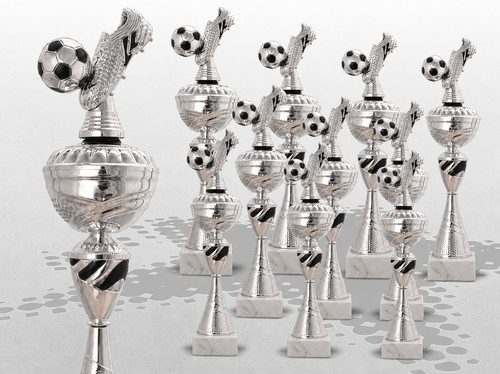 Grosse fussball pokale - fussball, 3d