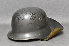 Alter Helm Feuerwehr Vintage 50er Jahre Feuerwehrhelm Stahlhelm Grau #78