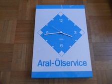 Vintage ARAL - Ölservice Werbe Reklame Wand Uhr Tankstelle Garage Werkstatt