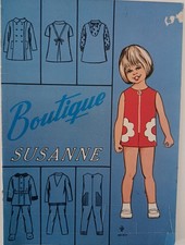 Boutique Susanne Anziehpuppe Pestalozzi Verlag ca.1970 Papierpuppe mit Kleidung