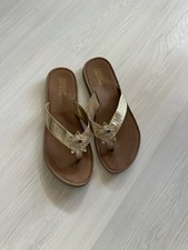 Tommy Hilfiger Damen Flipflops Gr.40, Gold 