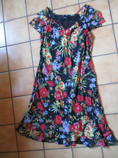 Sommerkleid Kleid Blumenmotiv 38 40 ca. 98cm lang gebraucht - S. Milton