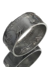 Münzring aus 10 Euro Münze ( 1200 Jahre Magdeburg Silber 925 )