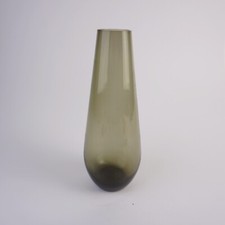 50/60-er: feine Rauchglas Vase  Wagenfeld Ära Ca. 26 cm hoch Mid Century Vintage