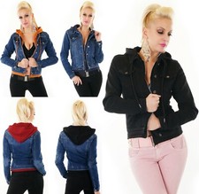 Damen Jeans Jacke Denim Sweat